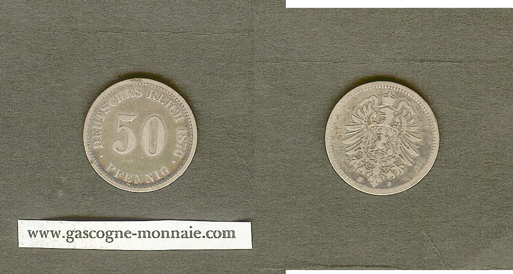 Allemagne 50 Pfennig 1876J TB+